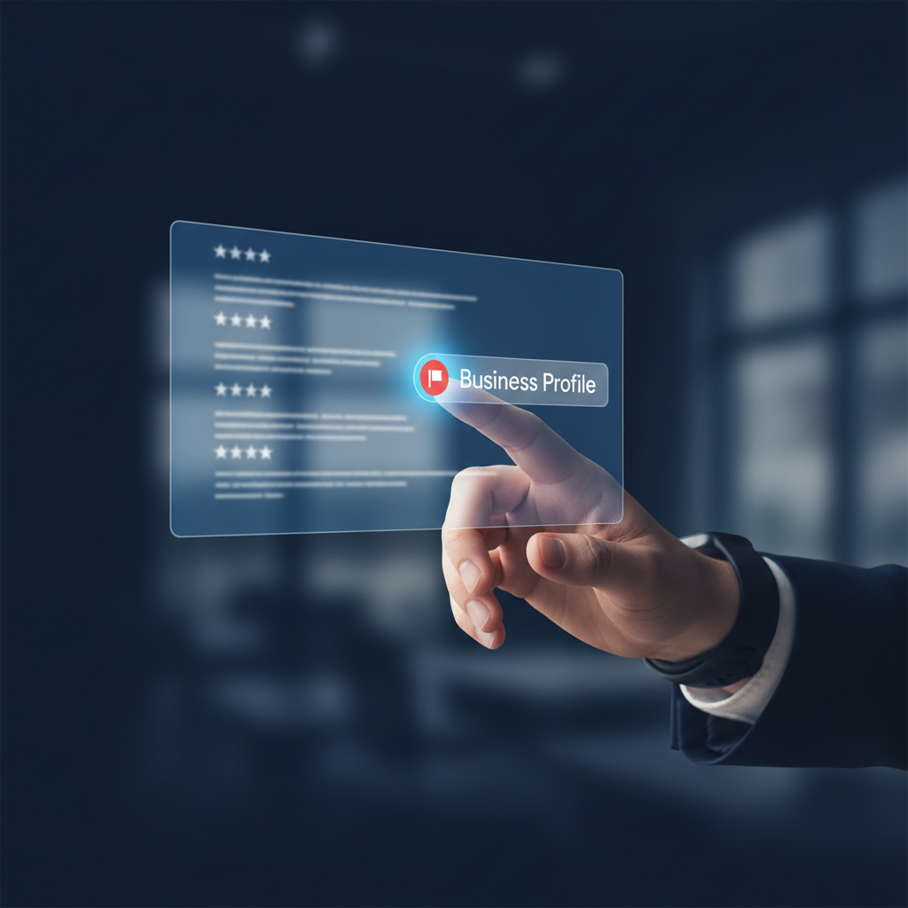 Hand flagging an automated Google Business Profile review for removal