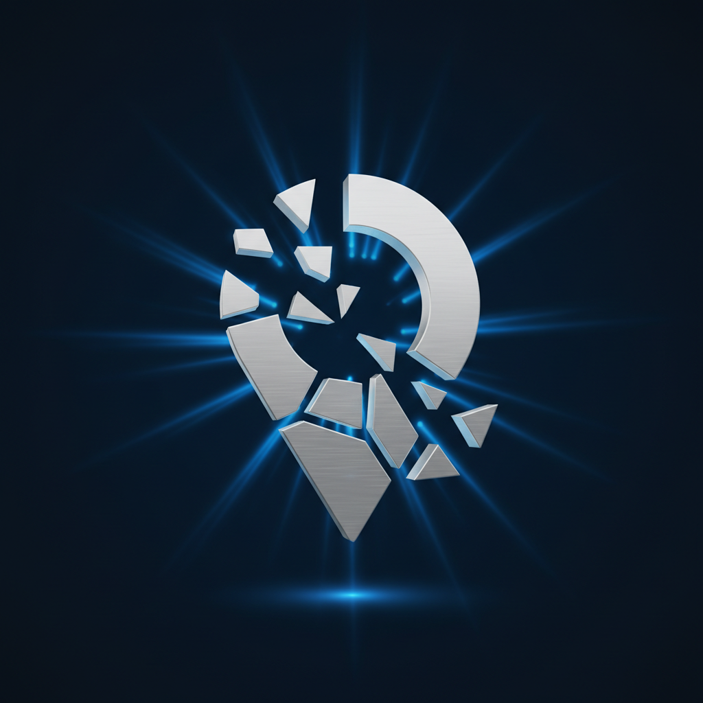 Broken Google Maps pin on a dark background, representing a Google Business Profile suspension