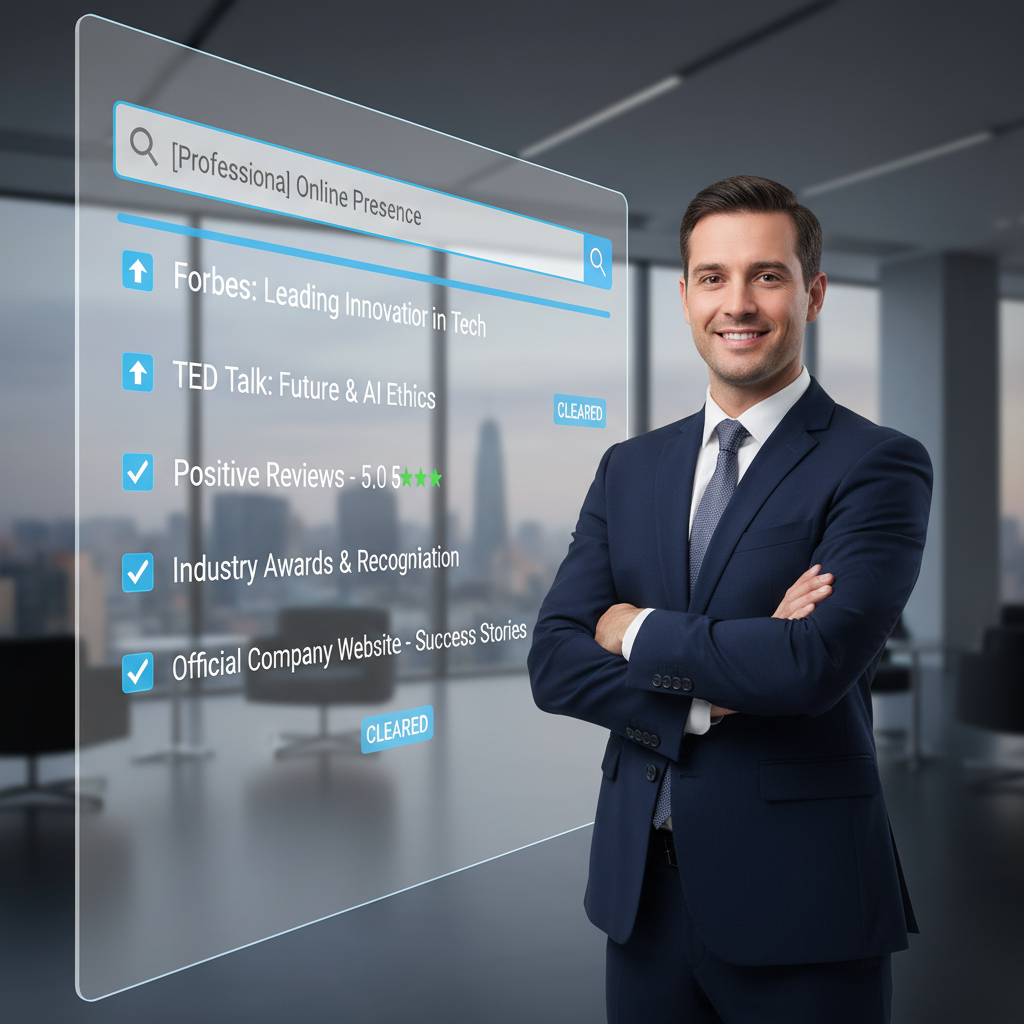 Professional successfully suppressing negative Google search results