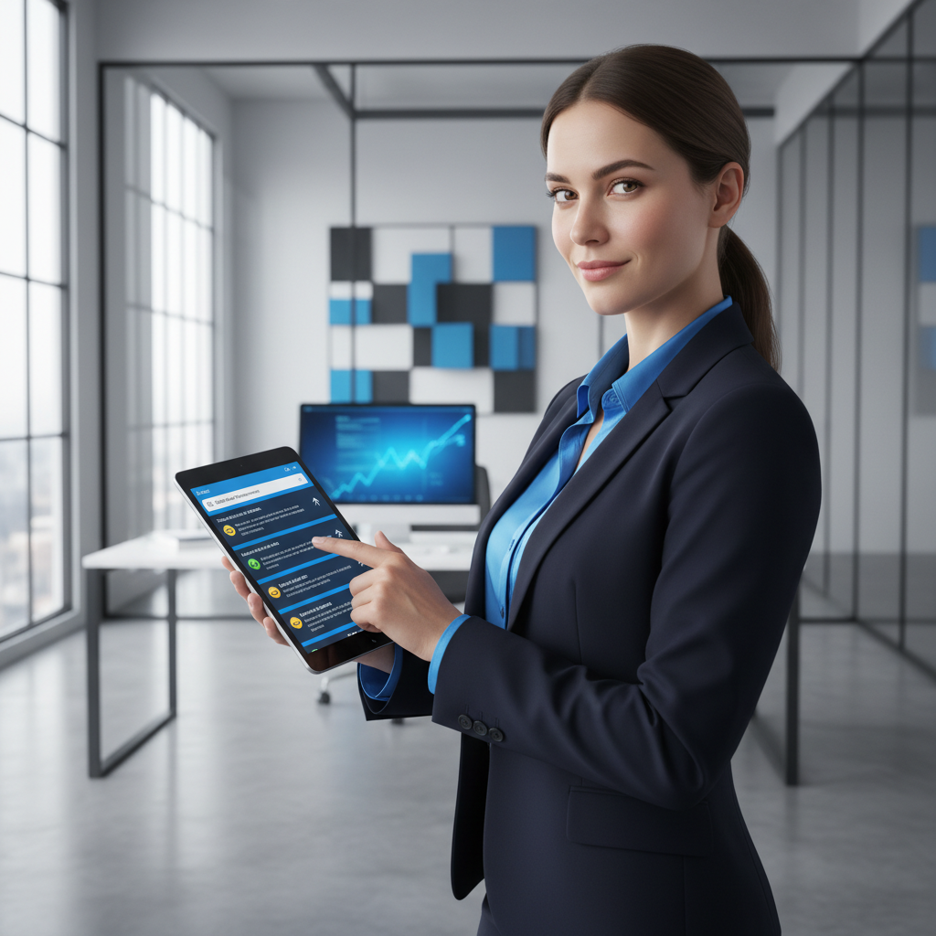 Executive confidently managing online reputation and mitigating negative search results in 2026