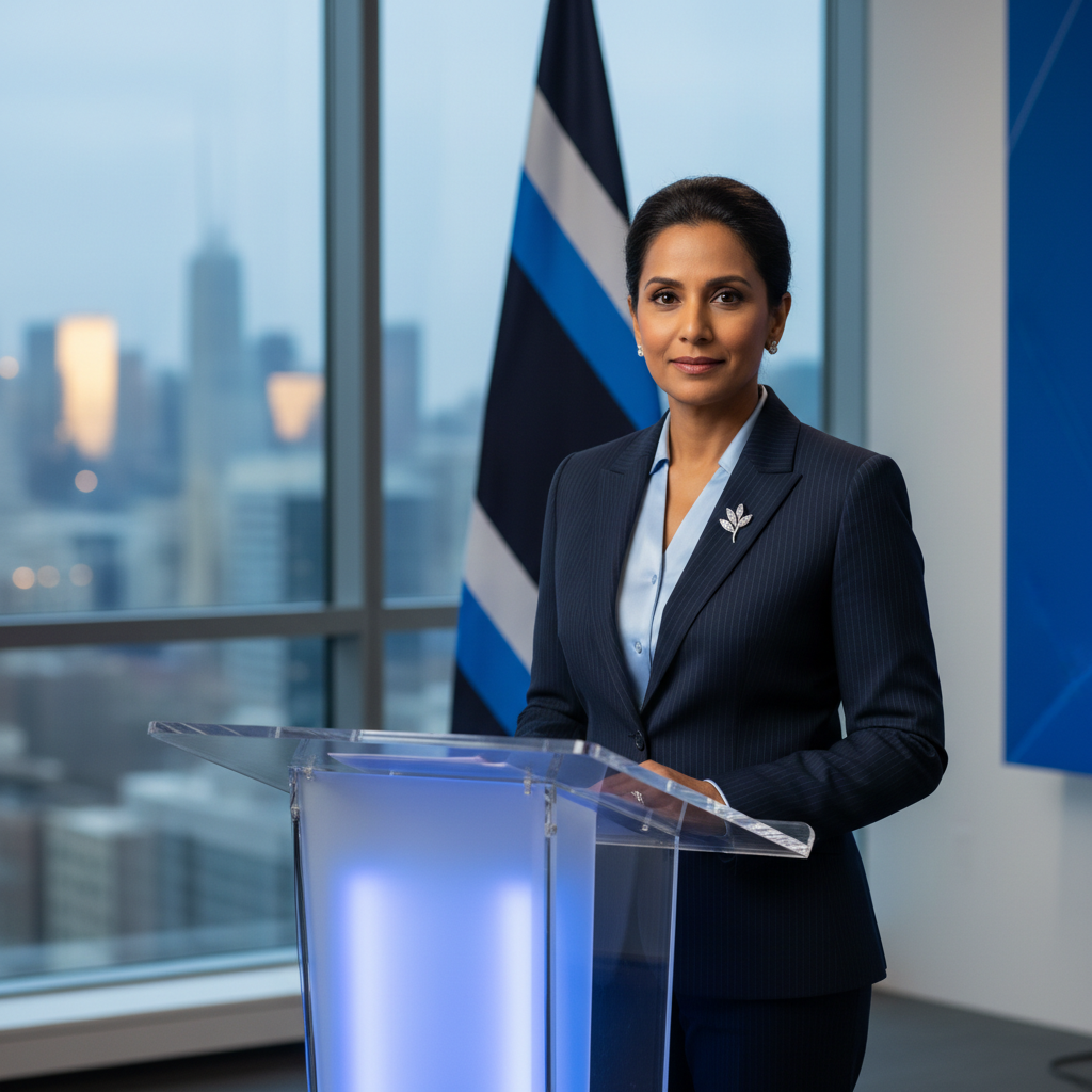 Political candidate delivering a speech, symbolizing strong online reputation management in 2026