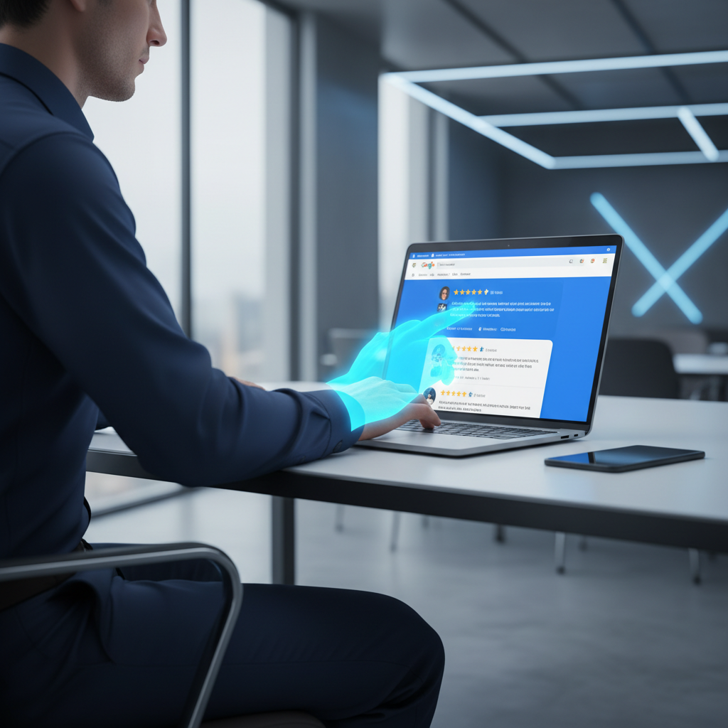 Professional removing unfair Google reviews on a laptop in 2026