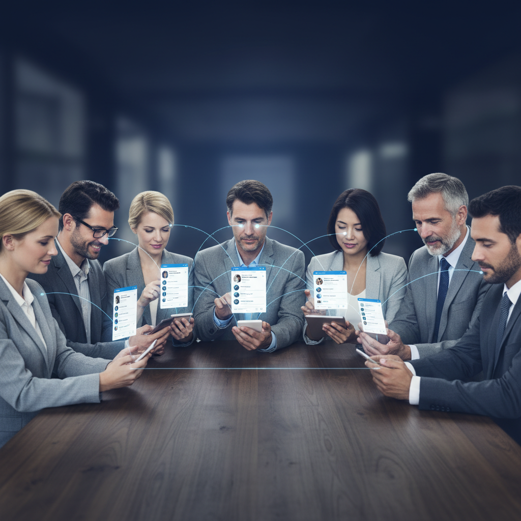 People engaging on social media platforms, symbolizing authentic social growth